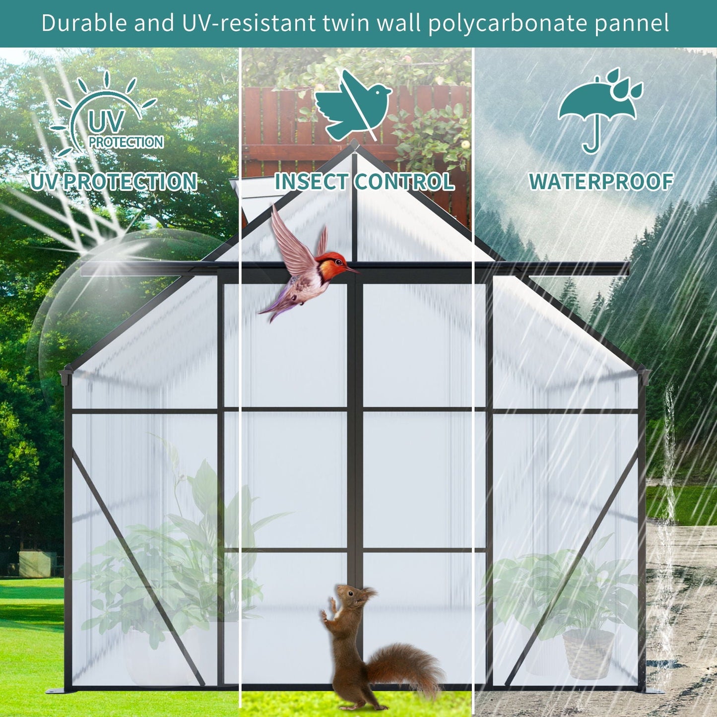 Heavy Duty Double Door Polycarb House and Pegs