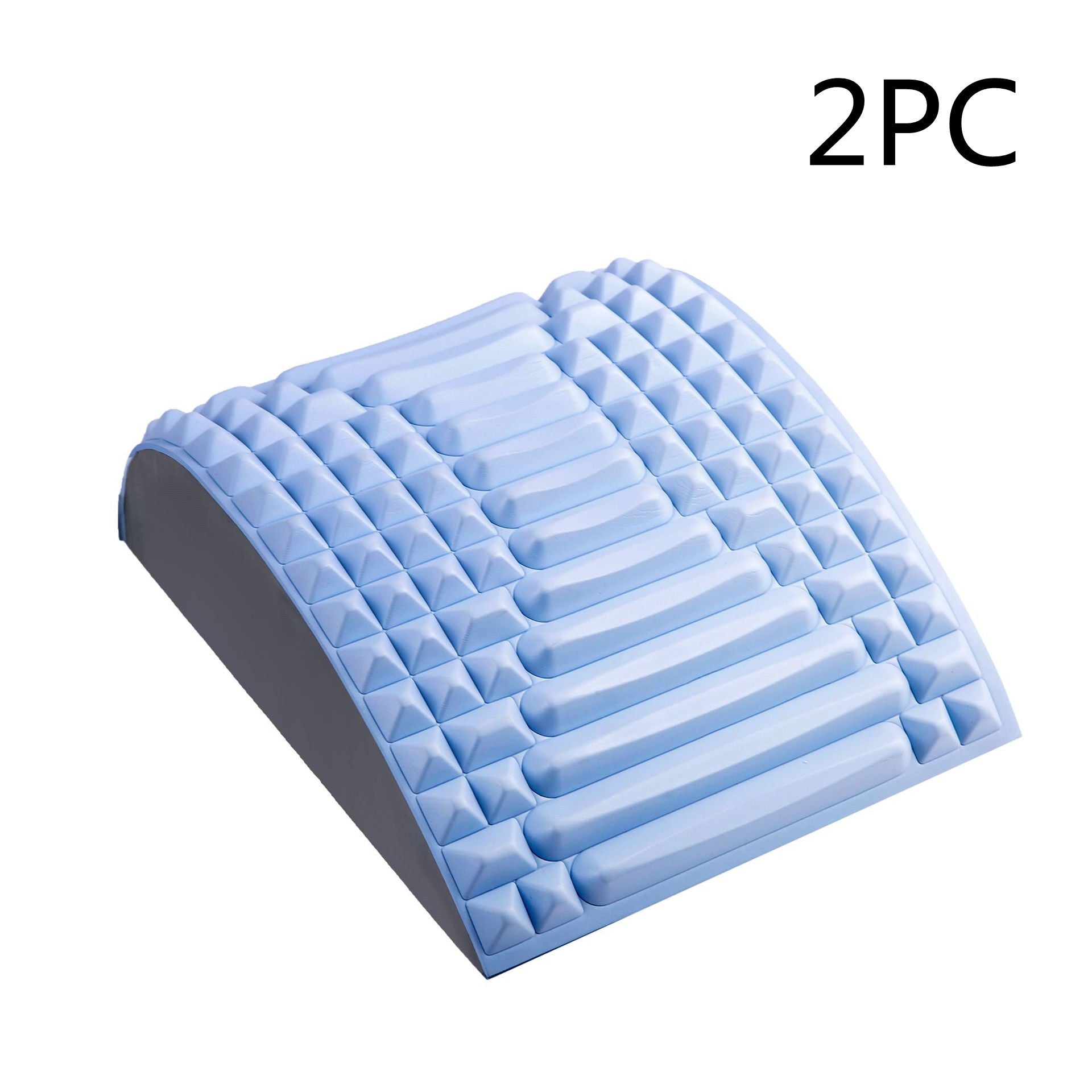 Perfecsy blue back stretcher roller with segmented ridges for neck and back massage on Tampa Home & Garden Store