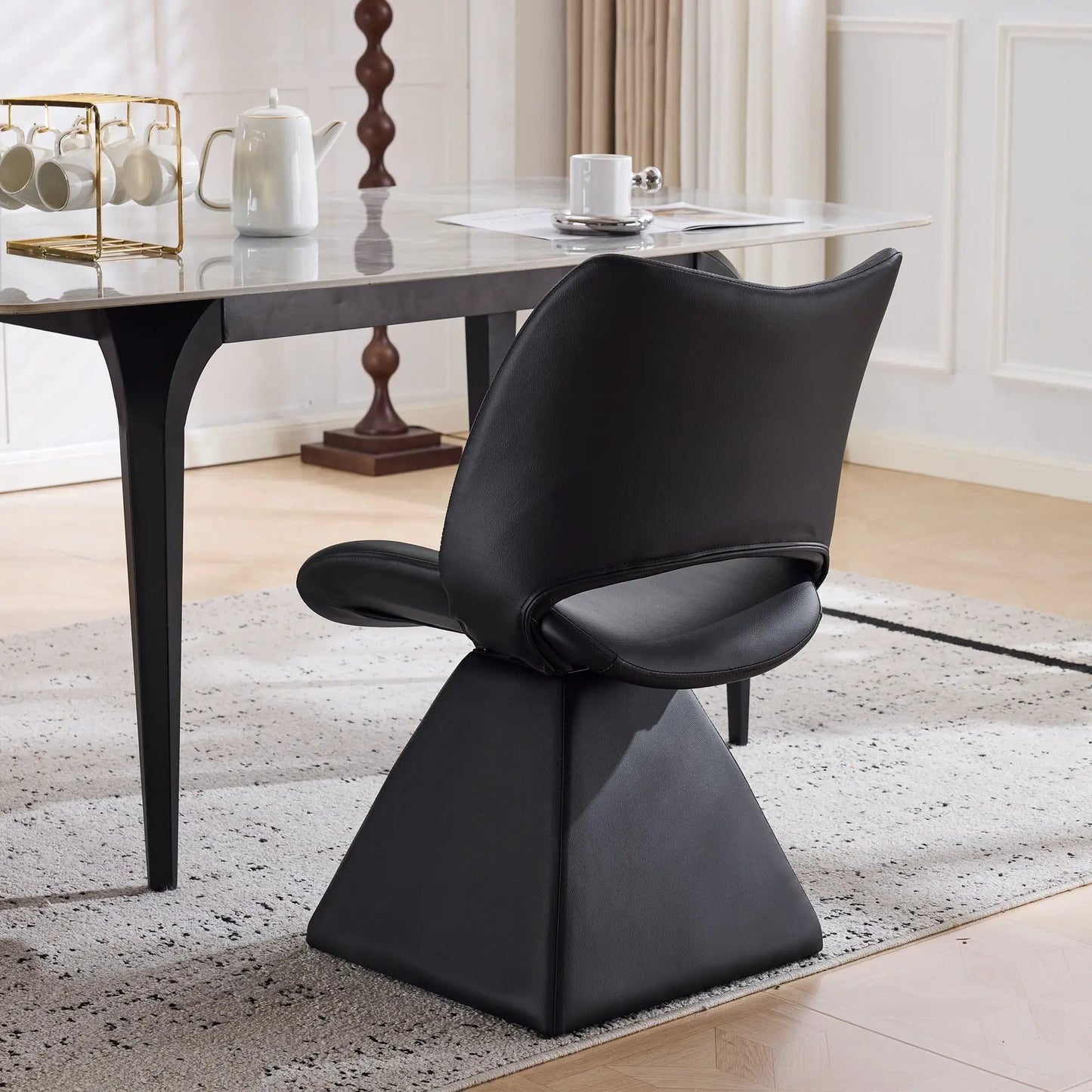 Modern Swivel Dining Chair With High Back