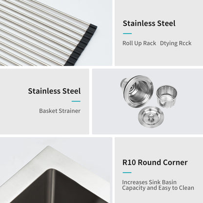 Modern Deep Single Bowl and Stainless Steel Sink
