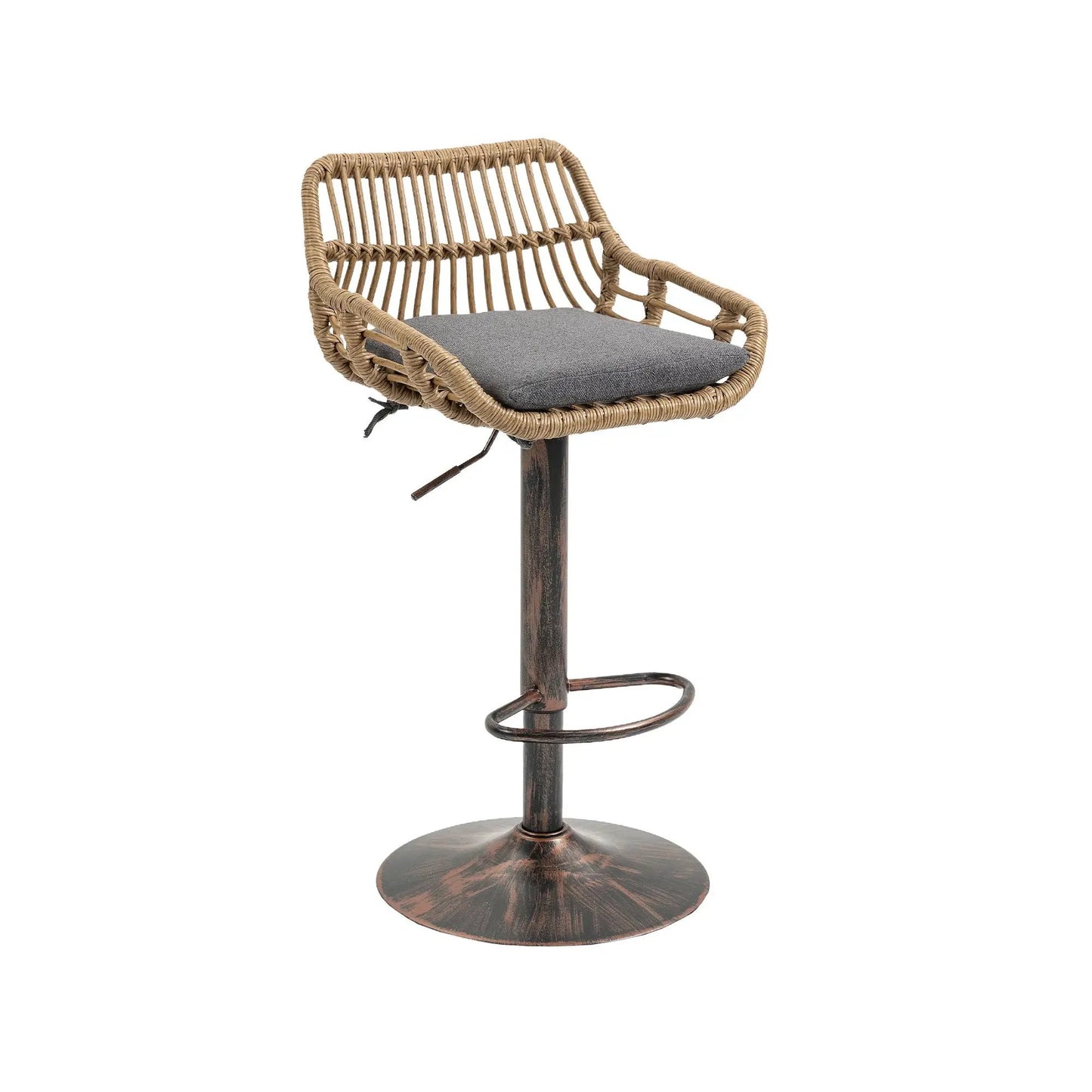 Modern Swivel Bar Stools with Footrest Set of 2