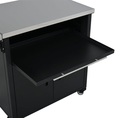 Foldable Outdoor Grill Cart and Prep Table