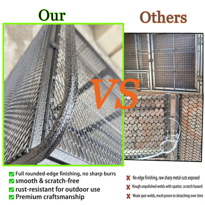 Chicken Cage by HouseOfZazla in black and silver metal wire mesh panels on Tampa Home & Garden Store