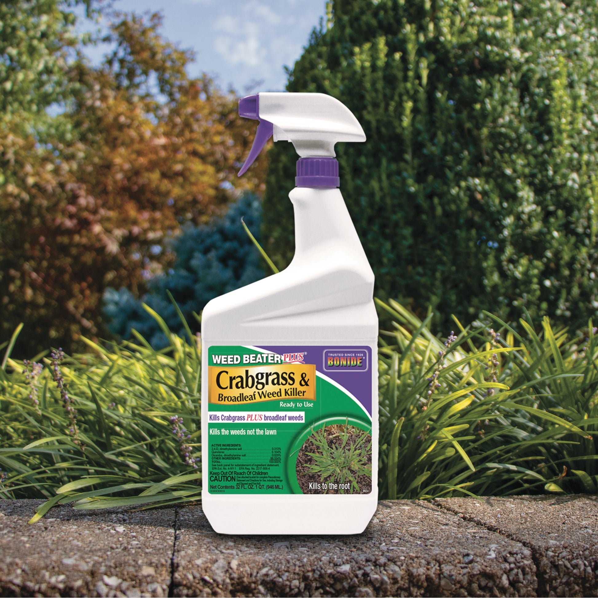 Bonide Weed Beater Plus Crabgrass & Broadleaf Weed Killer spray bottle ready to use on Tampa Home & Garden Store