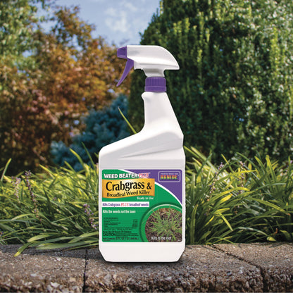 Bonide Weed Beater Plus Crabgrass & Broadleaf Weed Killer spray bottle ready to use on Tampa Home & Garden Store