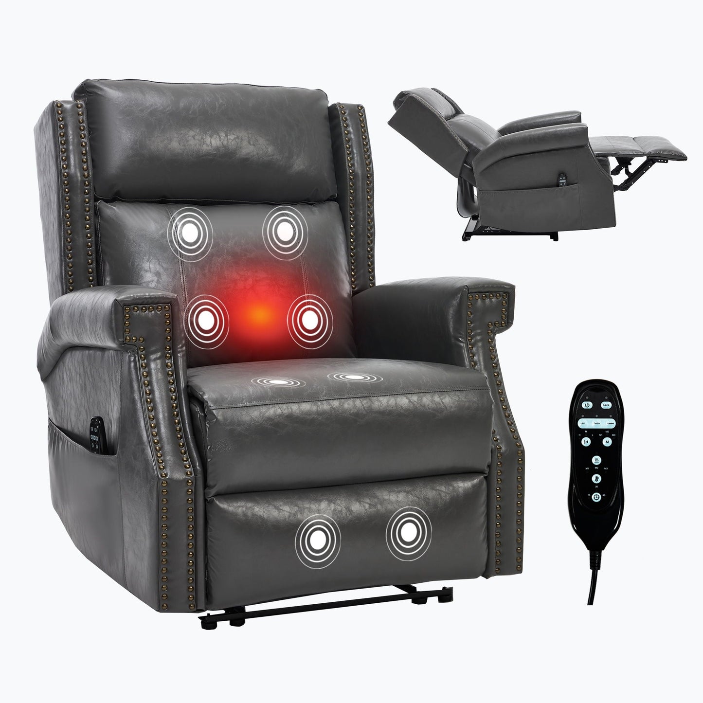 Manual Recliner With Vibrations and Heat