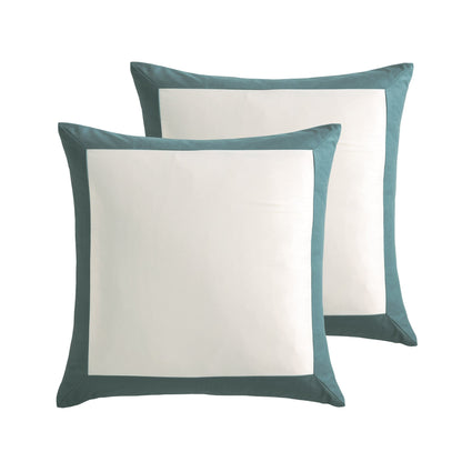 Marana 9 Pc Medallion Jacquard Comforter Set by HouseOfZazla with teal bordered ivory shams (2) on Tampa Home & Garden Store