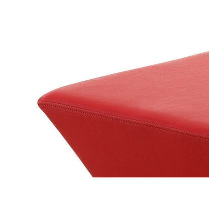 Diamond Accent Ottoman red faux leather rectangle ottoman by HouseOfZazla on Tampa Home & Garden Store