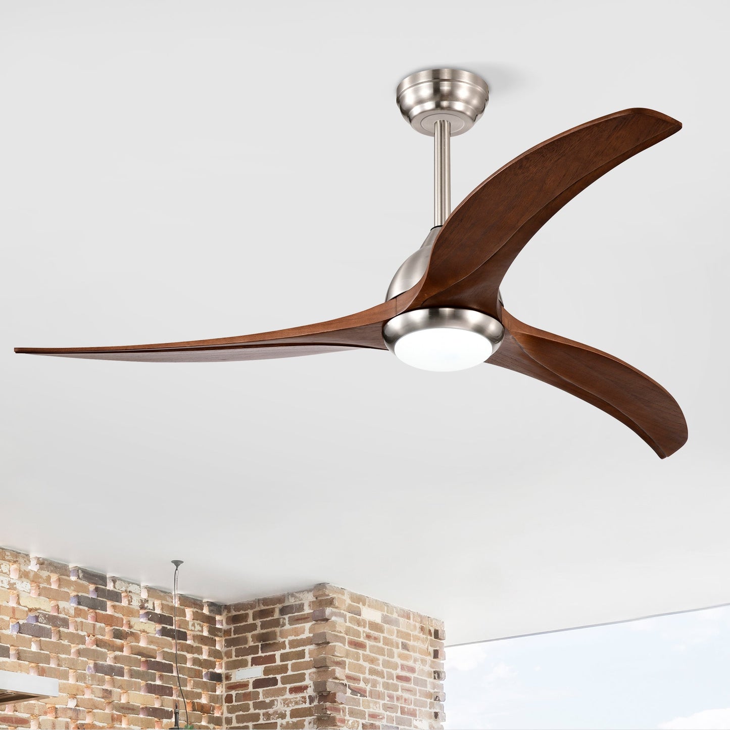 52-inch solid wood blade ceiling fan with integrated light and remote control HouseOfZazla on Tampa Home & Garden Store