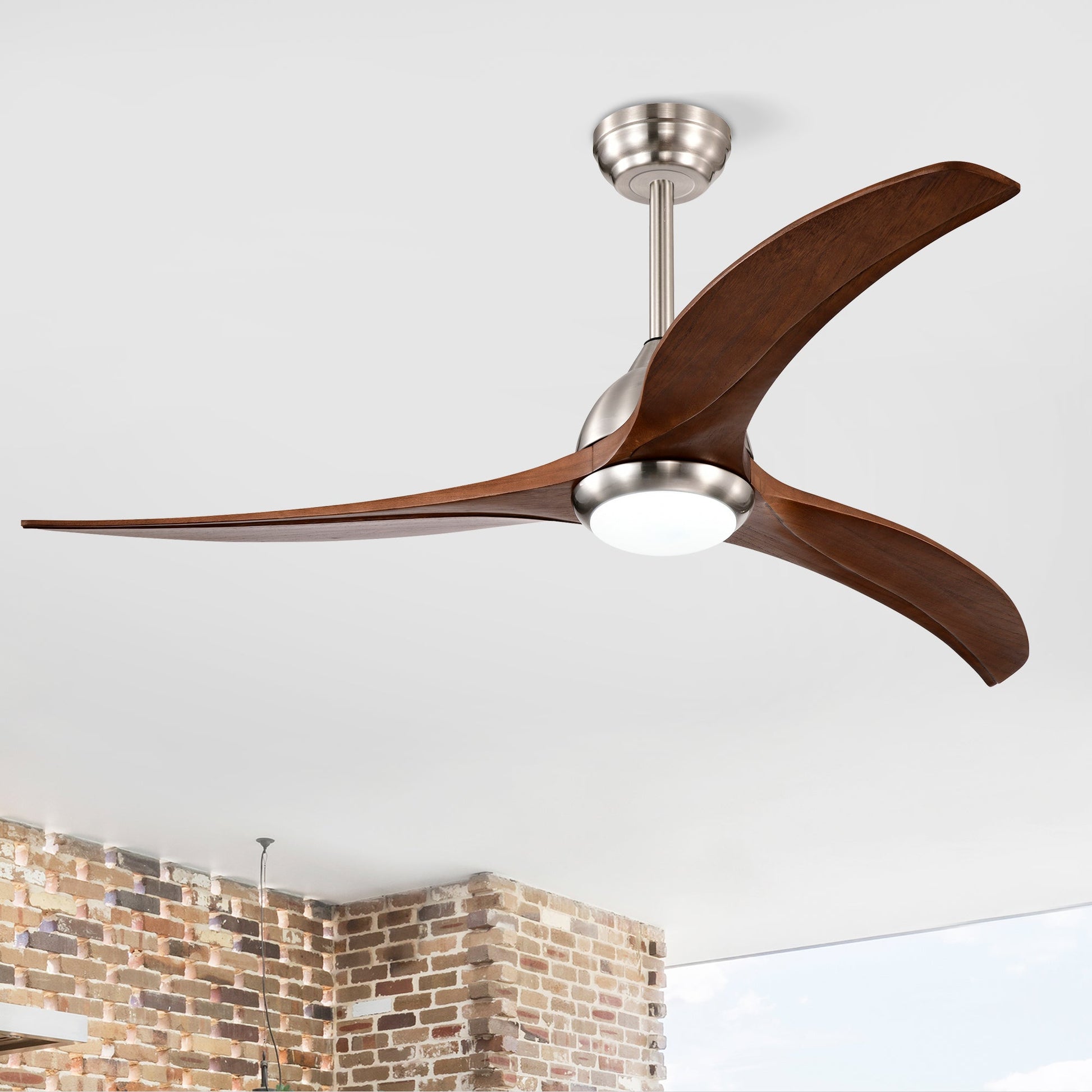 52-inch solid wood blade ceiling fan with integrated light and remote control HouseOfZazla on Tampa Home & Garden Store