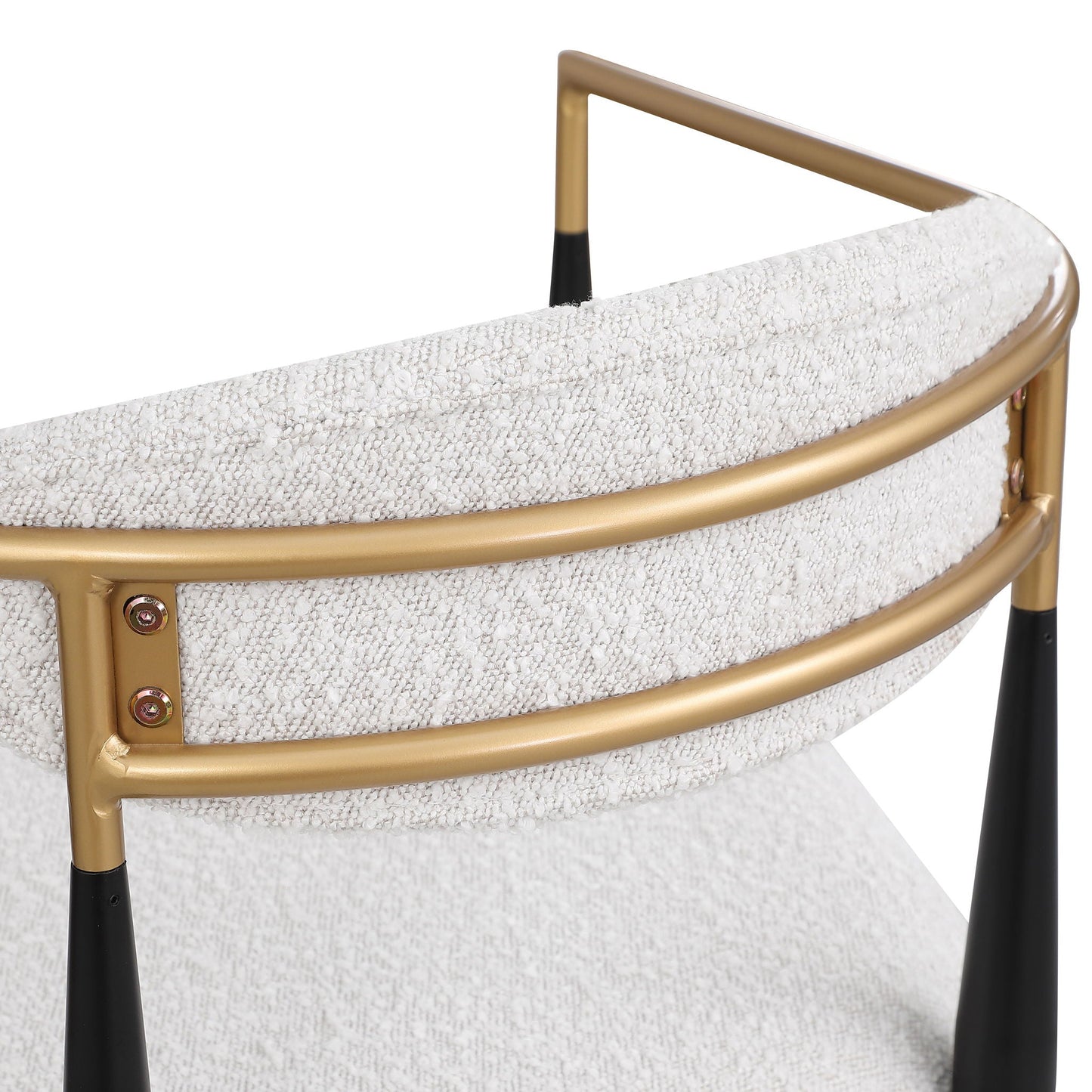 Beige Upholstered Bar Stools For Kitchen Island