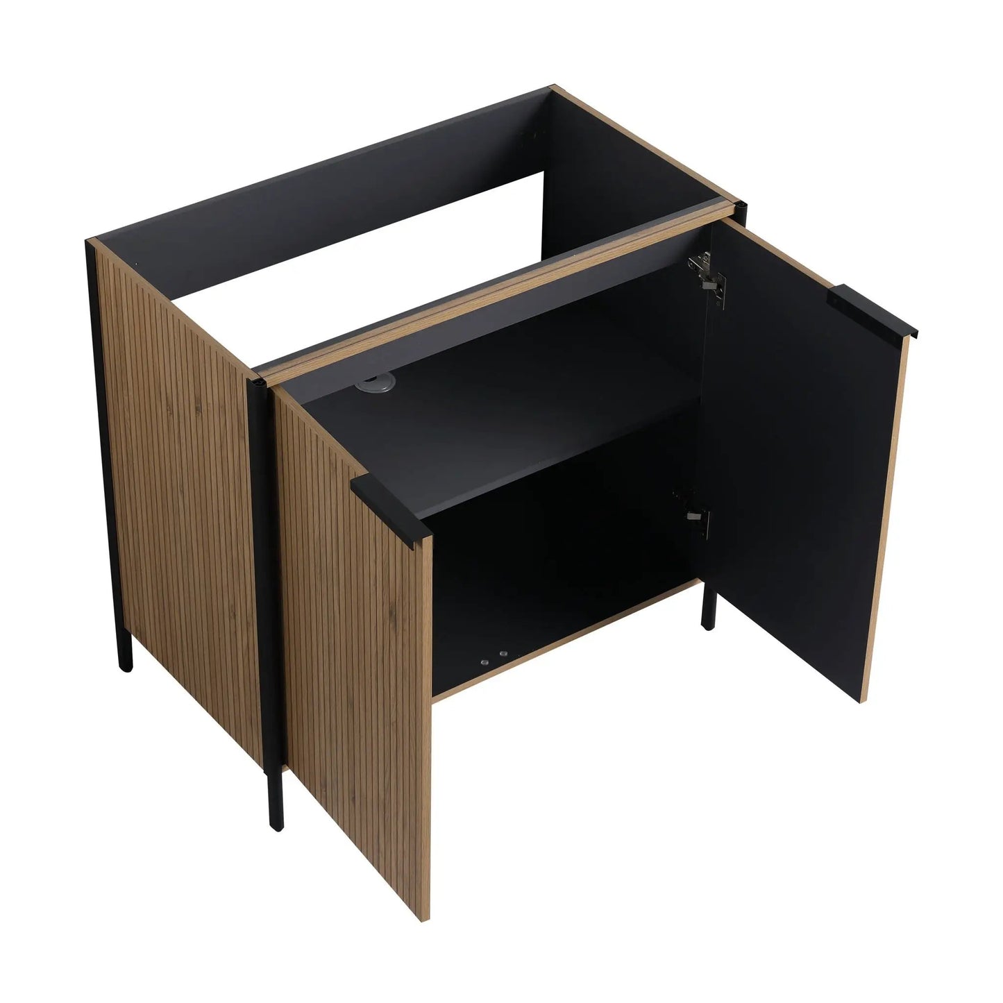 Contemporary Vanity with Adjustable Shelves
