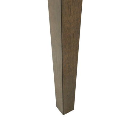 Tapered square solid wood dining chair leg in brown finish on Tampa Home & Garden Store