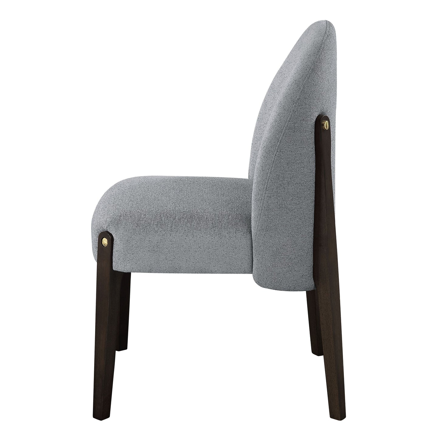 Clayten gray fabric dining chair with espresso wood legs, 2-pack by HouseOfZazla on Tampa Home & Garden Store