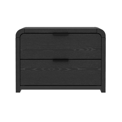 Grace Nightstand with Two Drawers black wood finish accent nightstand on Tampa Home & Garden Store
