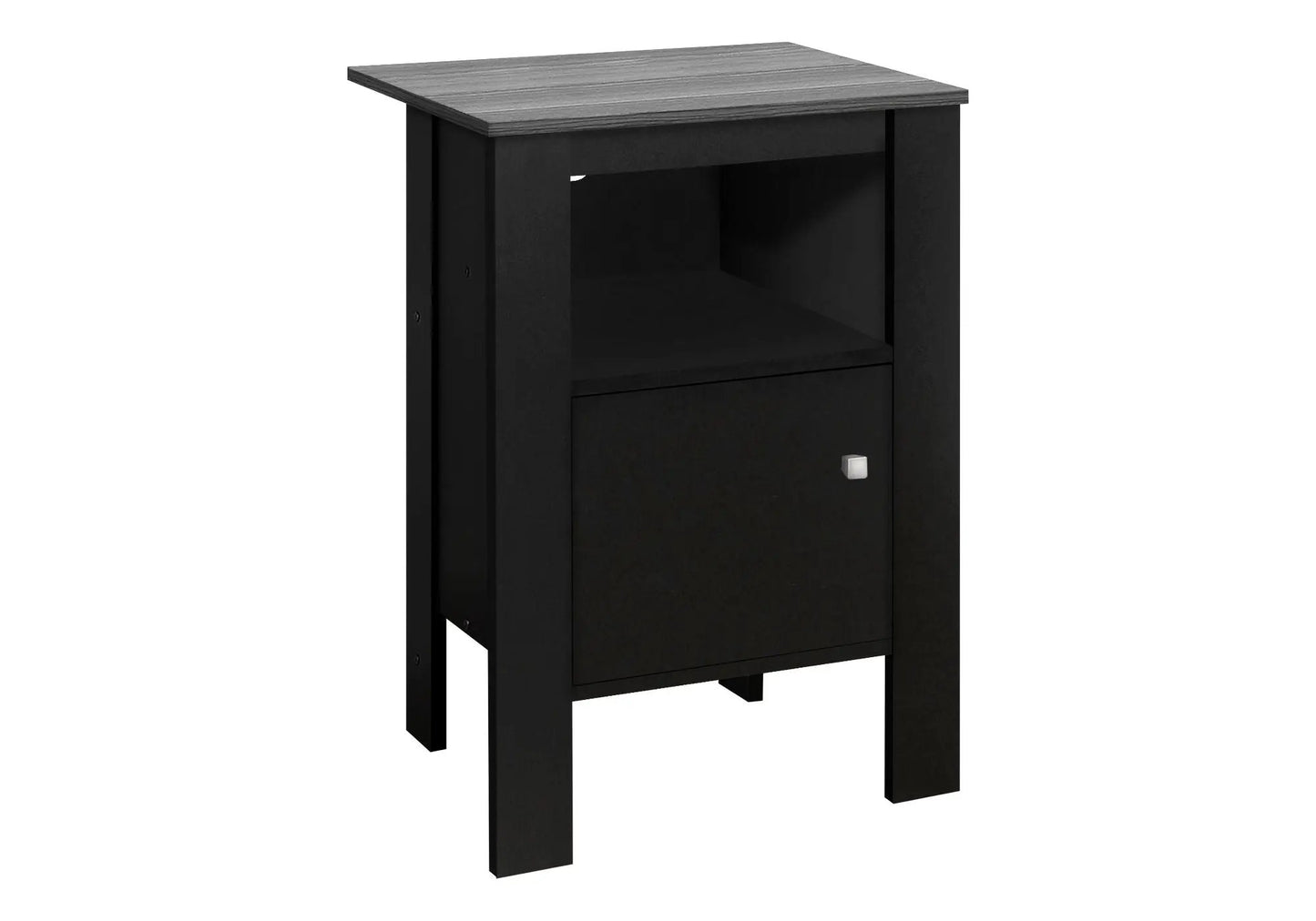 Accent Nightstand With Storage and Transitional