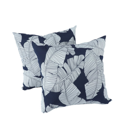 Two Waterproof Outdoor Throw Pillows and Garden