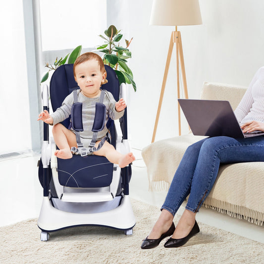 A-Shaped High Chair with 4 Lockable Wheels - Tampa Home & Garden Store