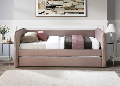 Stylish Dusty Rose Twin Daybed with a Trundle