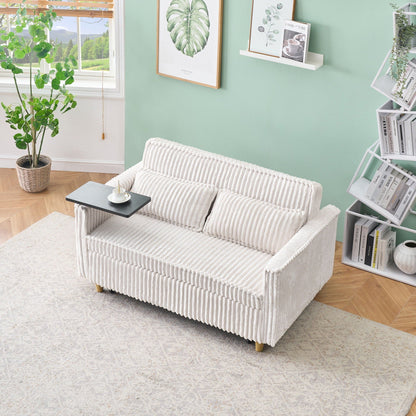 Pull Out Sofa With Movable Table and Usb Ports
