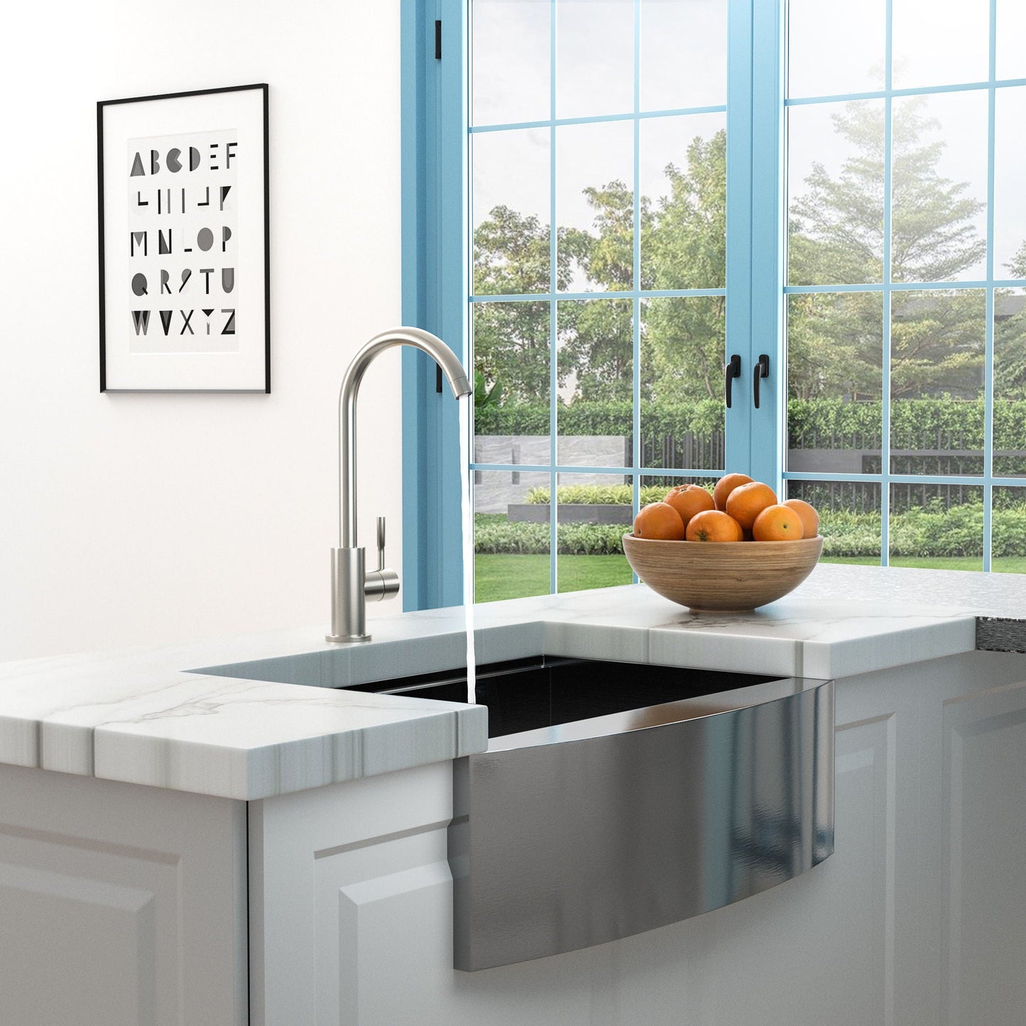 Modern Kitchen Sink Faucet with Single Handle