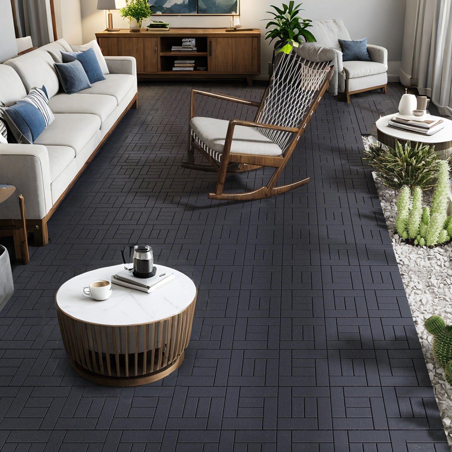 Patio Diy Module Interlocking Decking Tiles dark gray deck tiles for outdoor or indoor use on Tampa Home & Garden Store