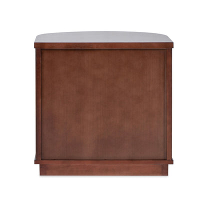 Valentine 2 Drawer Storage Side Table brown wood finish by HouseOfZazla on Tampa Home & Garden Store