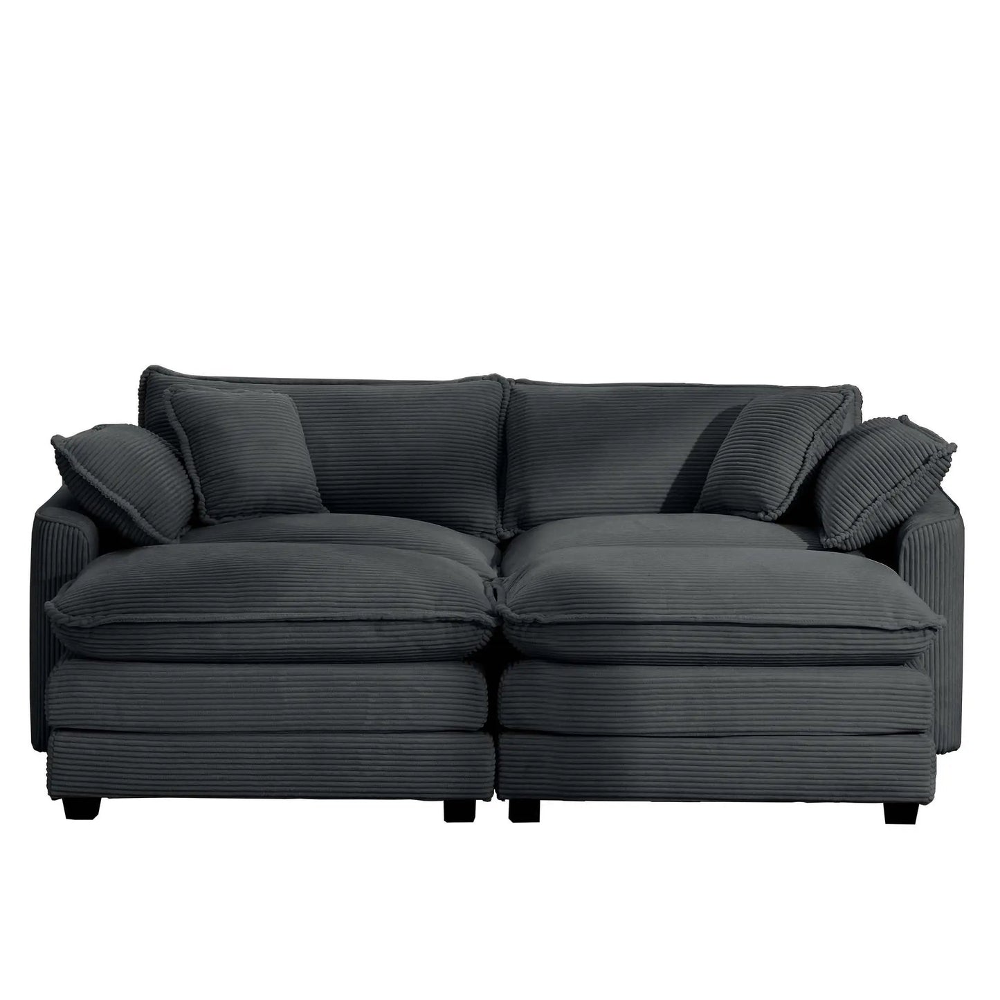 Dark modular sofa with cushions and ottoman, deep seating, 3pc by Unique Piece Furniture on Tampa Home & Garden Store