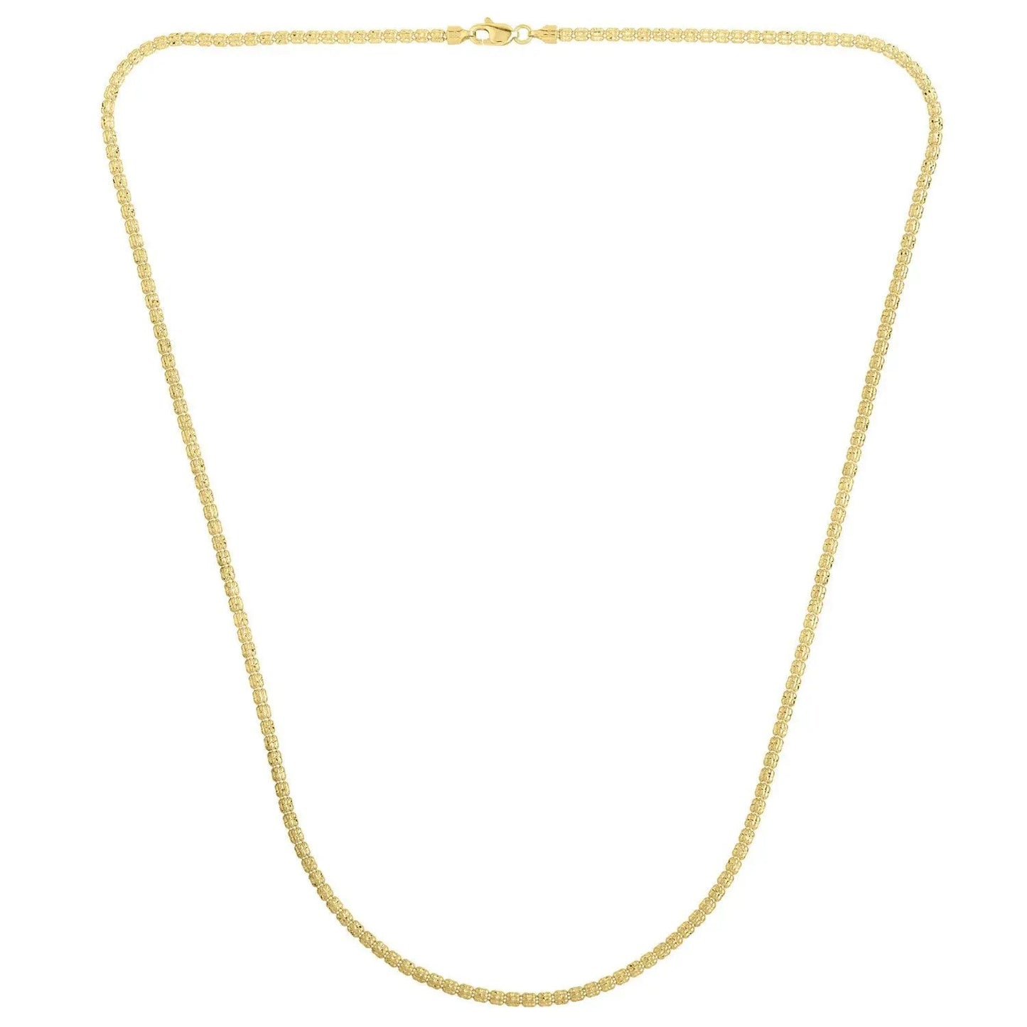 Ice Barrel Chain necklace in 14k yellow gold, 2.70 mm, by Bids.com on Tampa Home & Garden Store
