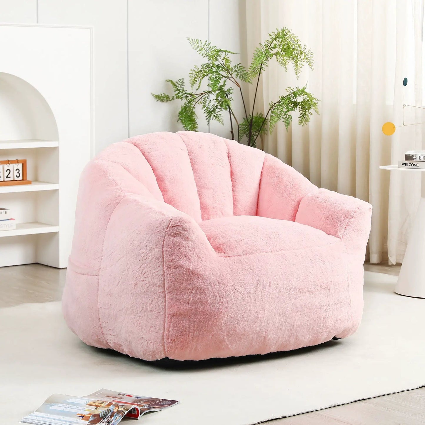Beanbag Chair with Armrests High Density Foam