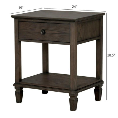 Victoria Bedside Table With Drawer and Shelf