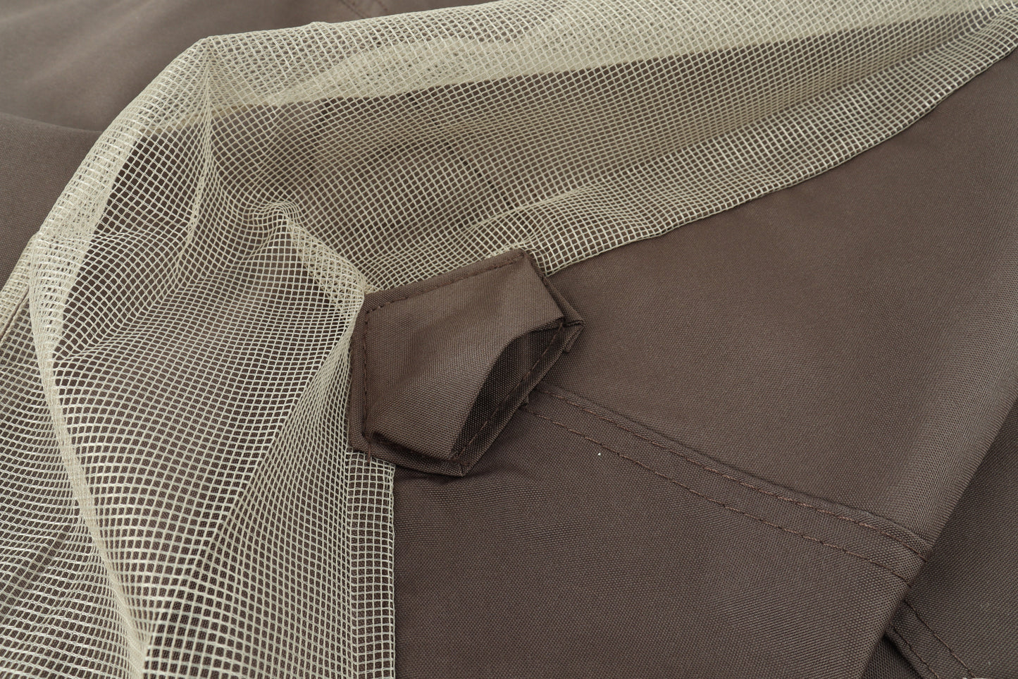 10x10 ft brown gazebo replacement canopy with cream mesh overlay by HouseOfZazla on Tampa Home & Garden Store