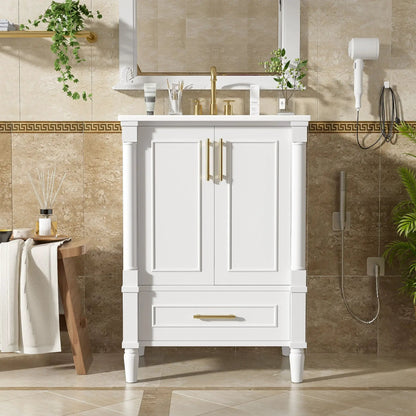 Bathroom Vanity With Ornate French Cylinder Legs
