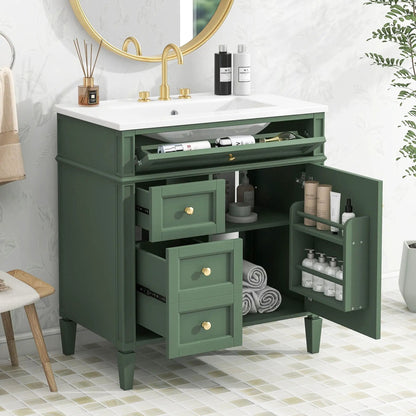 Bathroom Vanity With Top Sink and Storage Cabinet