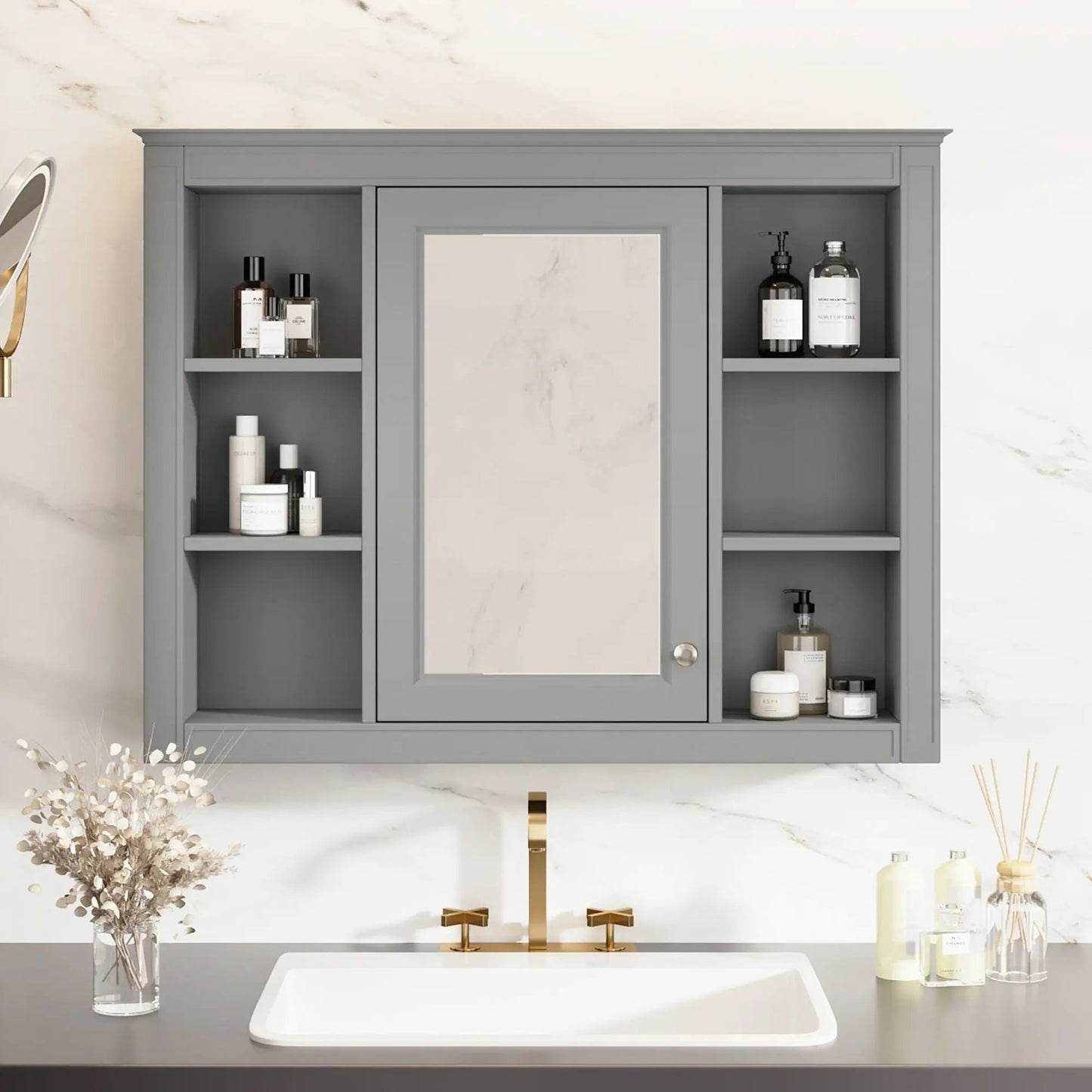 Wall Mounted Medicine Cabinet with Mirror