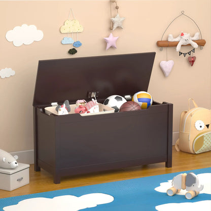 Toy Box Storage With Safety Hinged Lid For Kids