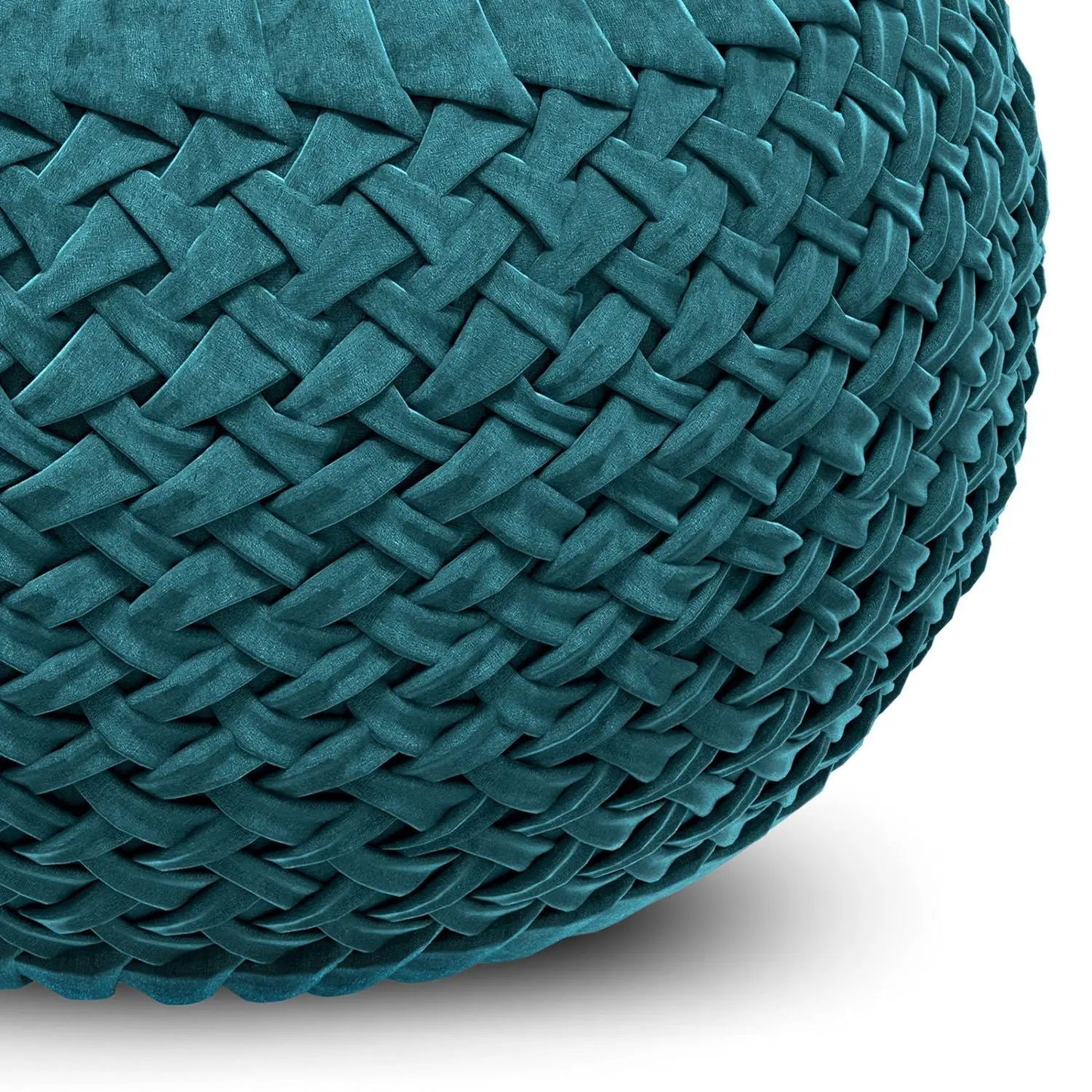 Grafton Handcrafted Round Pouf With Tufted Top