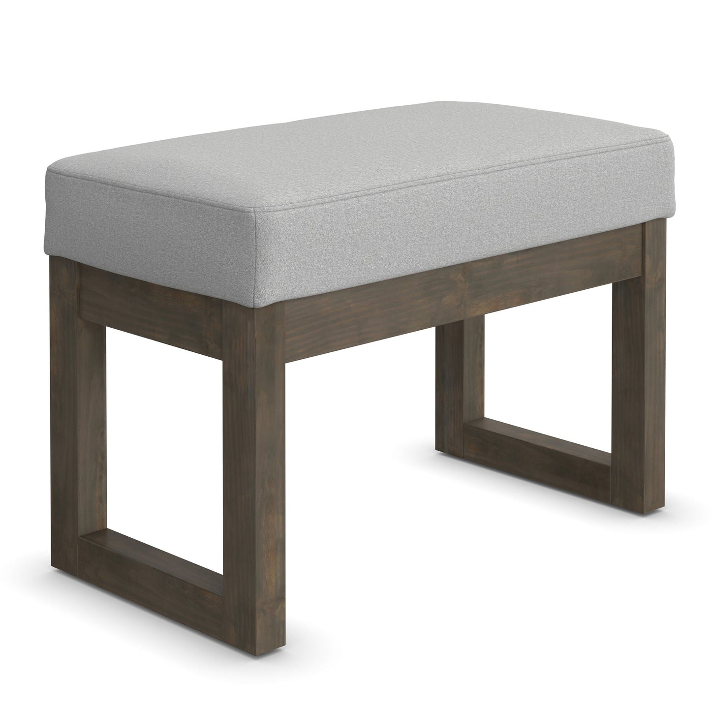 Milltown Upholstered Ottoman Bench With Driftwood