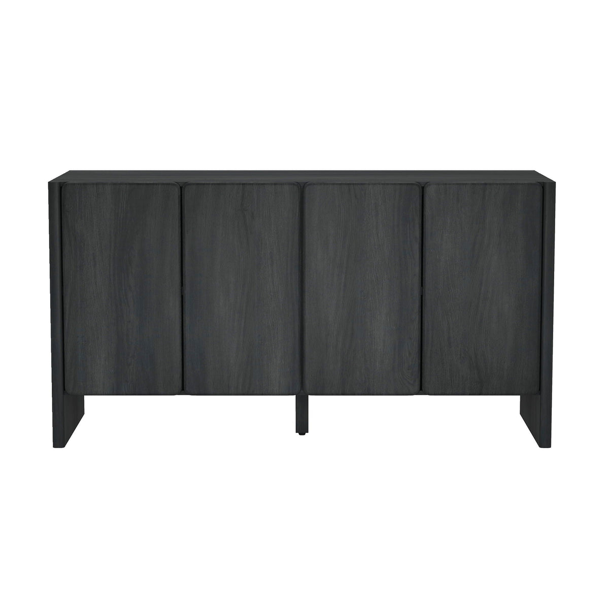Linda Sideboard by HouseOfZazla in dark gray wood finish with panel doors and slim legs on Tampa Home & Garden Store