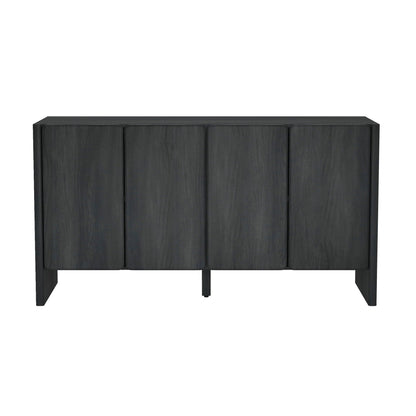 Linda Sideboard by HouseOfZazla in dark gray wood finish with panel doors and slim legs on Tampa Home & Garden Store
