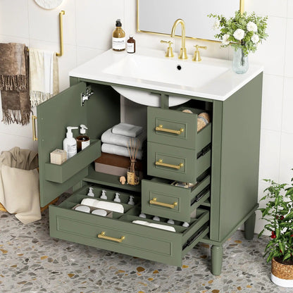 Traditional Bathroom Vanity With Soft Close Doors