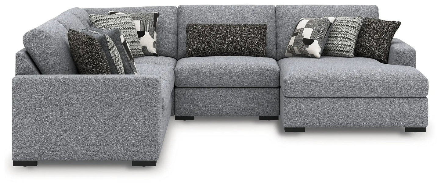Bealton Sectional sofa in grey textured fabric by Unique Piece Furniture on Tampa Home & Garden Store
