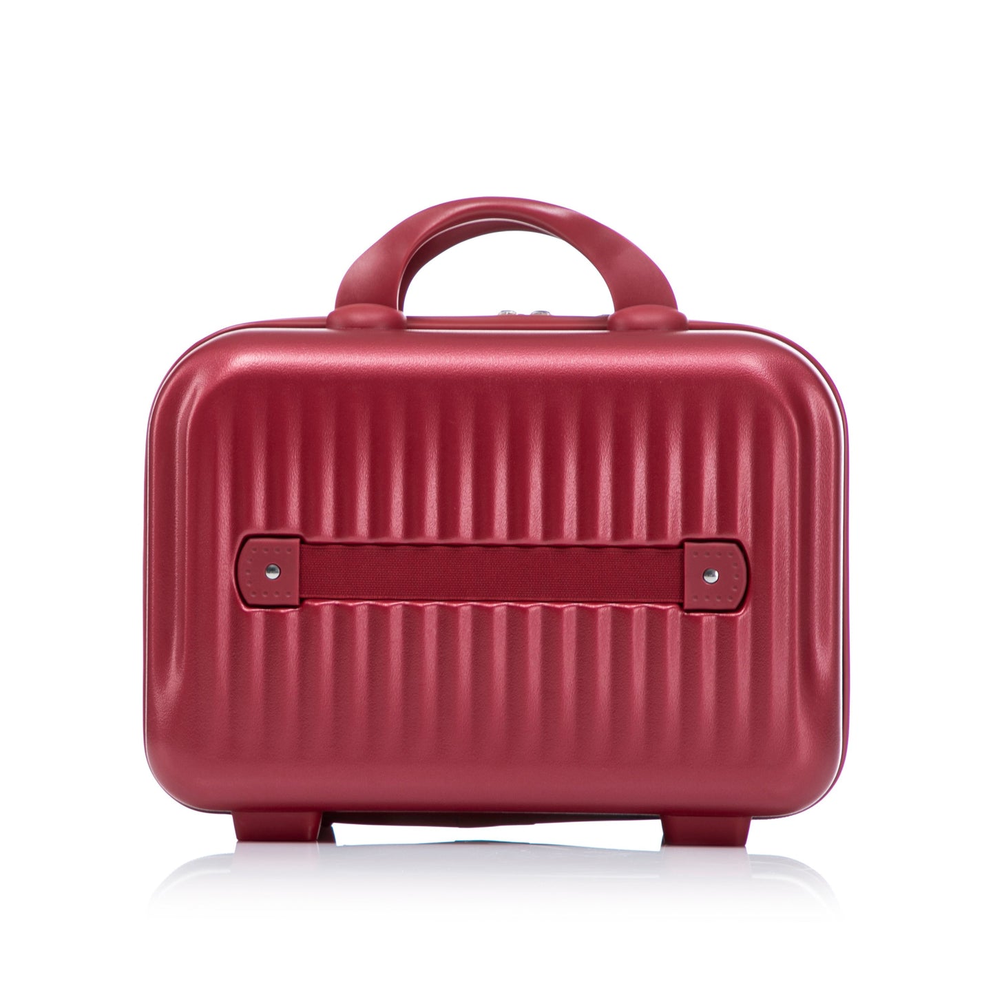 Luggage set red ABS spinner with ribbed shell, top handle by HouseOfZazla on Tampa Home & Garden Store