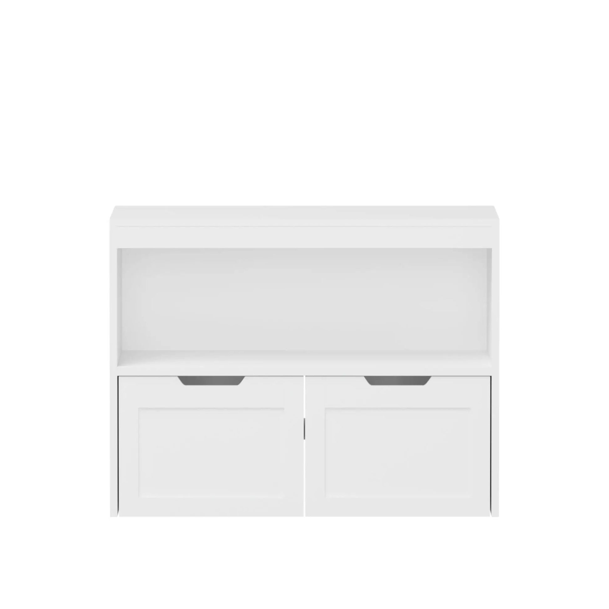 Book Organizer with large drawers and open shelves, white, wheels by Unique Piece Furniture on Tampa Home & Garden Store