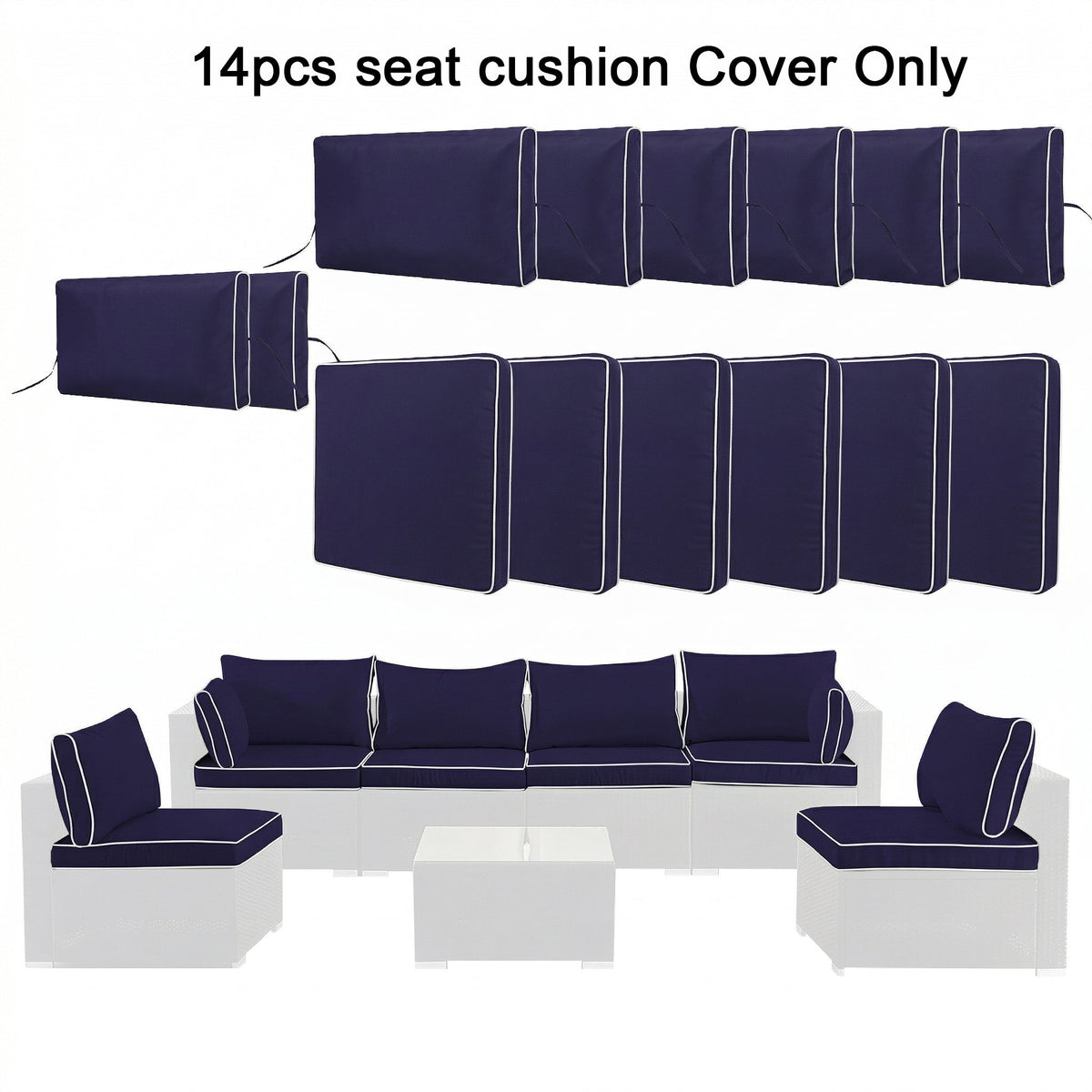 Wicker Sectional Sofa Cushion Covers and a Set
