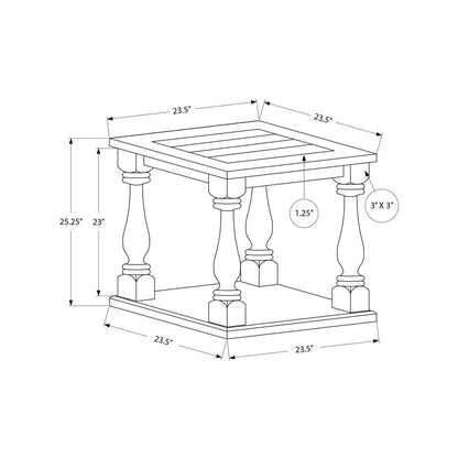 Accent Table 2-Tier Square Espresso turned legs traditional style by Unique Piece Furniture on Tampa Home & Garden Store