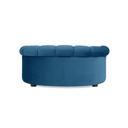Halle 35.5-inch Rolled Arm Channel-Tufted Dog Sofa Bed satin blue, round pet bed on Tampa Home & Garden Store