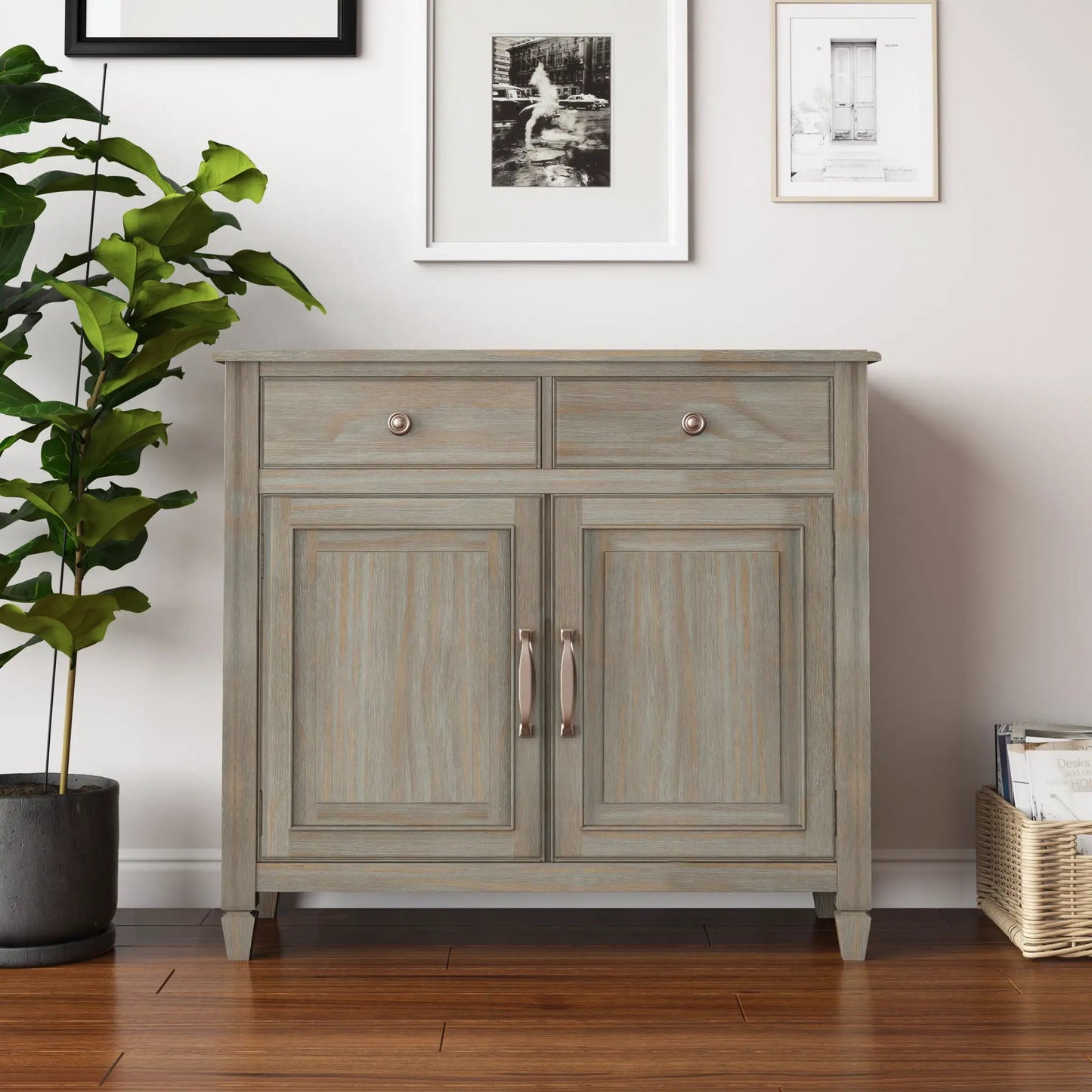 Connaught Solid Wood Entryway Storage Cabinet