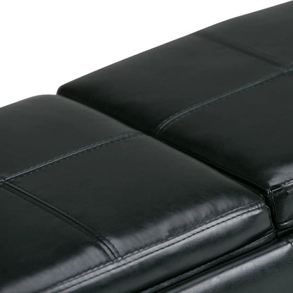 Avalon Upholstered Storage Ottoman With Trays