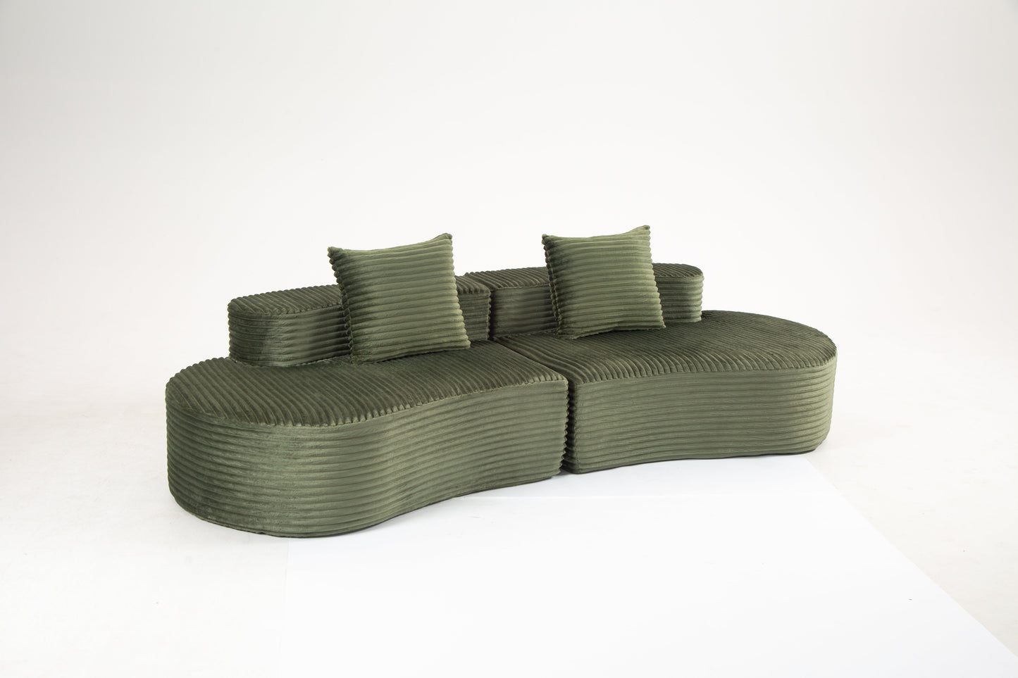 Cozy Corduroy 2 Seater Sofa and a Lumbar Pillow